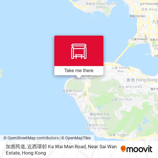 加惠民道, 近西環邨 Ka Wai Man Road, Near Sai Wan Estate map