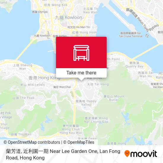 蘭芳道, 近利園一期 Near Lee Garden One, Lan Fong Road地圖