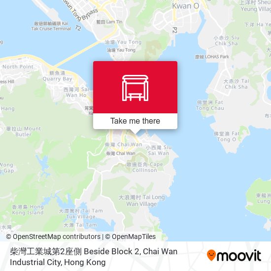柴灣工業城第2座側 Beside Block 2, Chai Wan Industrial City map