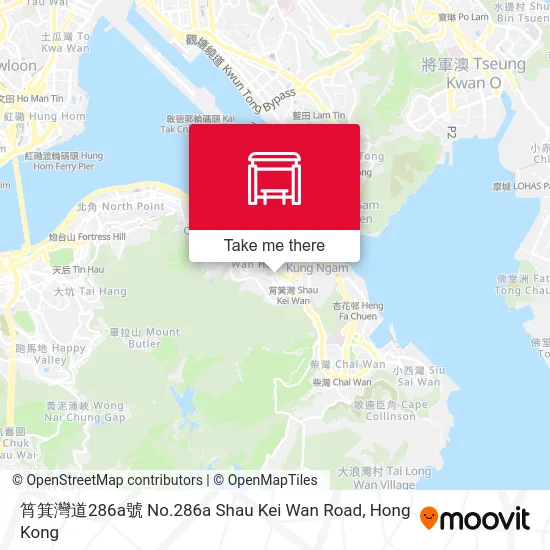 筲箕灣道286a號 No.286a Shau Kei Wan Road map