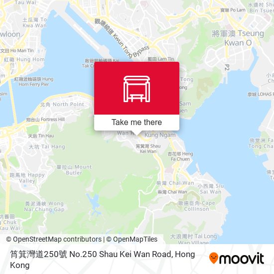 筲箕灣道250號 No.250 Shau Kei Wan Road map