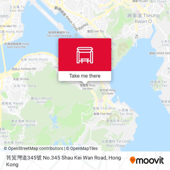 筲箕灣道345號 No.345 Shau Kei Wan Road map