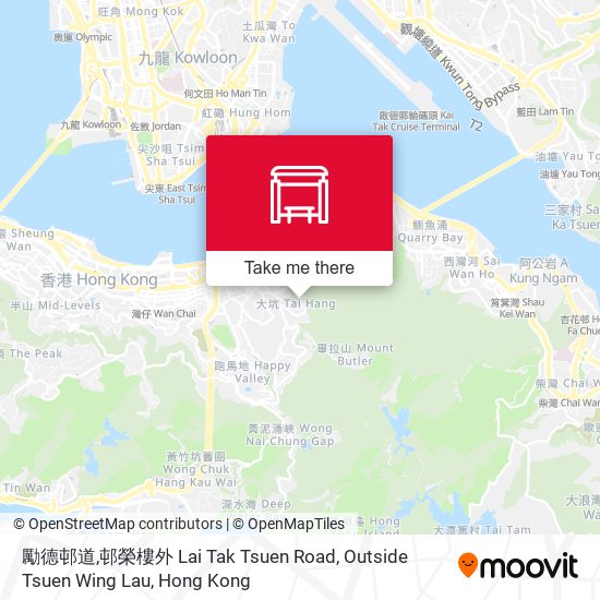 勵德邨道,邨榮樓外 Lai Tak Tsuen Road, Outside Tsuen Wing Lau map