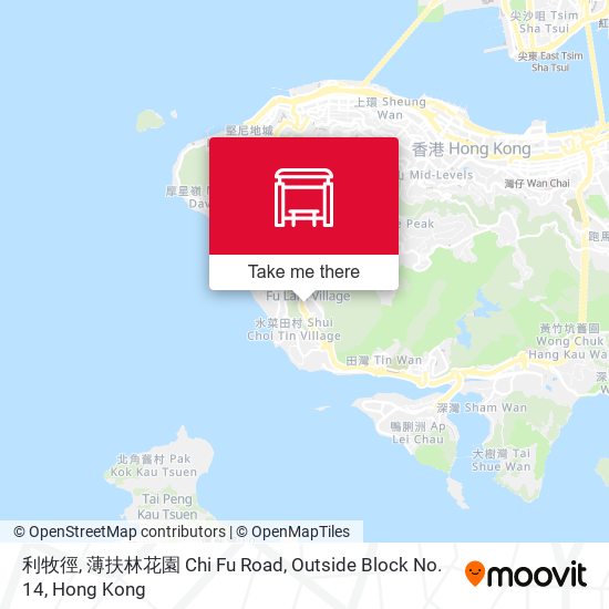 利牧徑, 薄扶林花園 Chi Fu Road, Outside Block No. 14 map