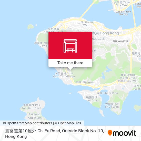 置富道第10座外 Chi Fu Road, Outside Block No. 10 map