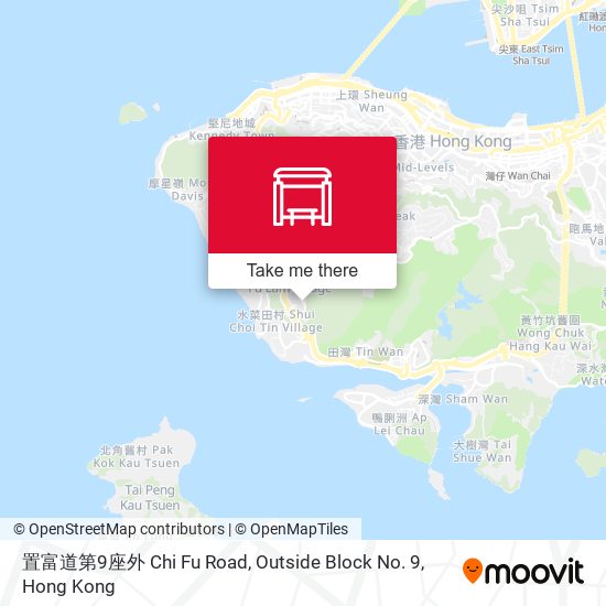 置富道第9座外 Chi Fu Road, Outside Block No. 9 map