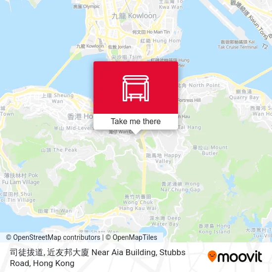 司徒拔道, 近友邦大廈 Near Aia Building, Stubbs Road map