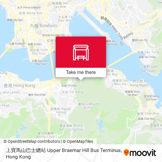 上寶馬山巴士總站 Upper Braemar Hill Bus Terminus map