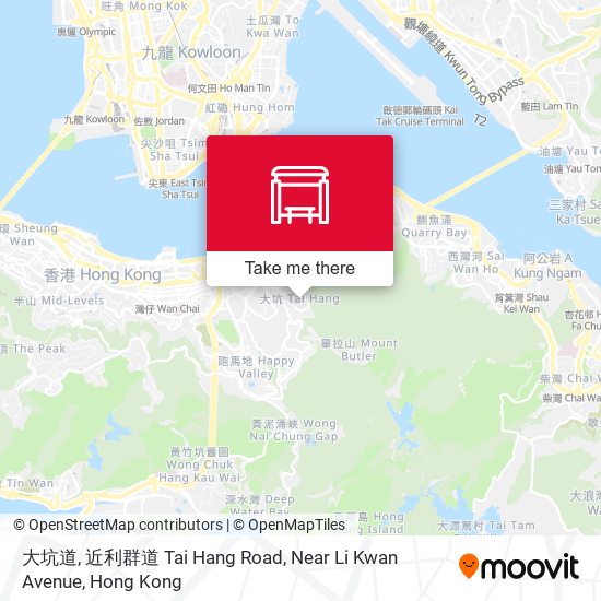 大坑道, 近利群道 Tai Hang Road, Near Li Kwan Avenue map