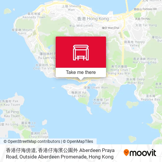 香港仔海傍道, 香港仔海濱公園外 Aberdeen Praya Road, Outside Aberdeen Promenade地圖