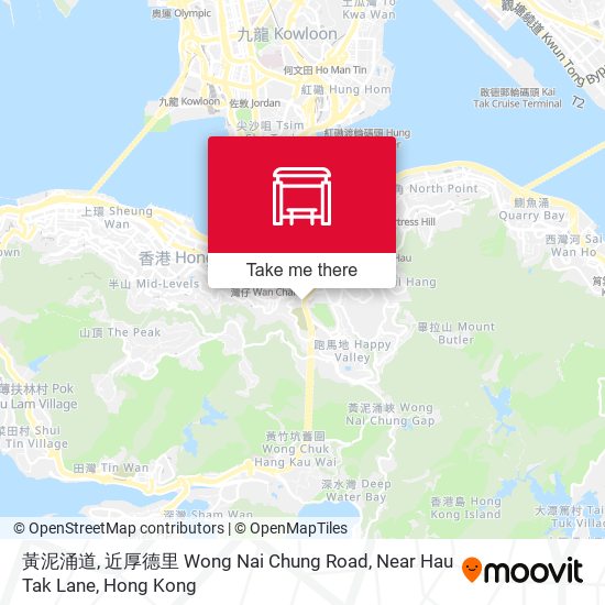 黃泥涌道, 近厚德里 Wong Nai Chung Road, Near Hau Tak Lane map