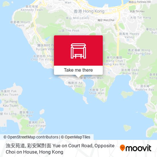 漁安苑道, 彩安閣對面 Yue on Court Road, Opposite Choi on House map