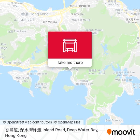 香島道, 深水灣泳灘 Island Road, Deep Water Bay map