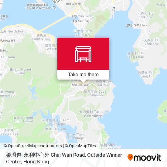 柴灣道, 永利中心外 Chai Wan Road, Outside Winner Centre map
