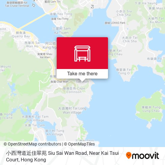 小西灣道近佳翠苑 Siu Sai Wan Road, Near Kai Tsui Court map