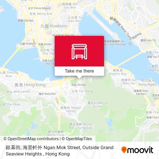 銀幕街, 海景軒外 Ngan Mok Street, Outside Grand Seaview Heights地圖