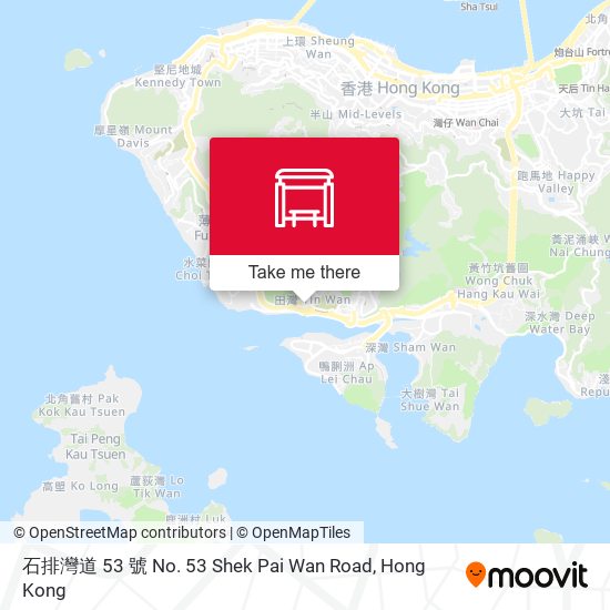 石排灣道 53 號 No. 53 Shek Pai Wan Road map