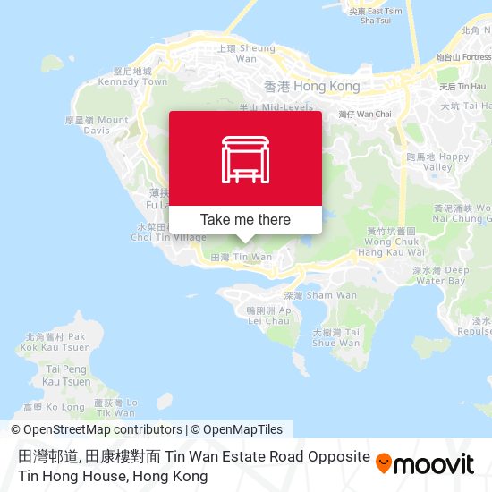 田灣邨道, 田康樓對面 Tin Wan Estate Road Opposite Tin Hong House map