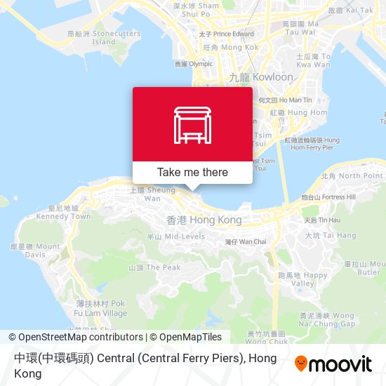 中環(中環碼頭) Central (Central Ferry Piers) map