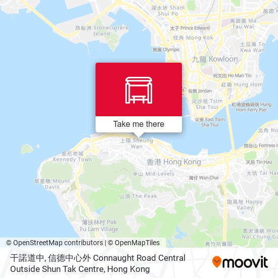 干諾道中, 信德中心外 Connaught Road Central Outside Shun Tak Centre map