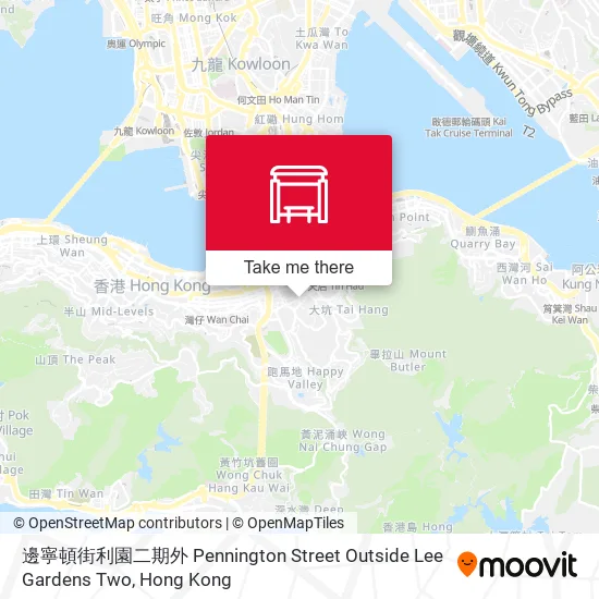 邊寧頓街利園二期外 Pennington Street Outside Lee Gardens Two地圖