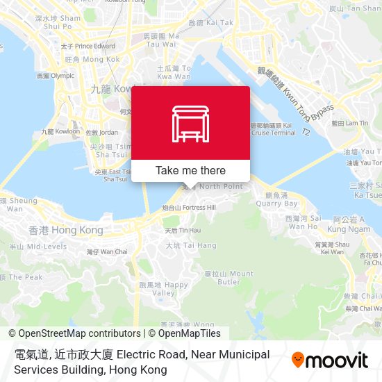 電氣道, 近市政大廈 Electric Road, Near Market Complex map