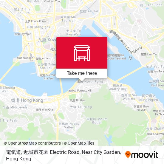 電氣道, 近城市花園 Electric Road, Near City Garden map