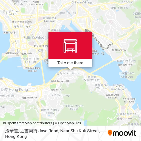 渣華道, 近書局街 Java Road, Near Shu Kuk Street地圖