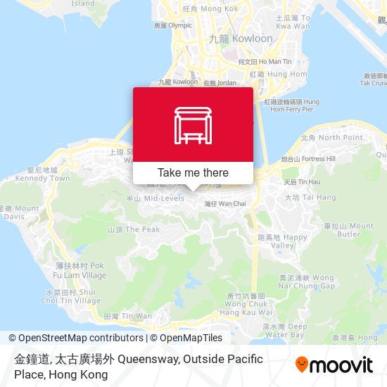 金鐘道, 太古廣場外 Queensway, Outside Pacific Place map