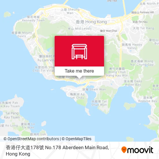 香港仔大道178號 No.178 Aberdeen Main Road map