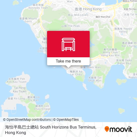 海怡半島巴士總站 South Horizons Bus Terminus map
