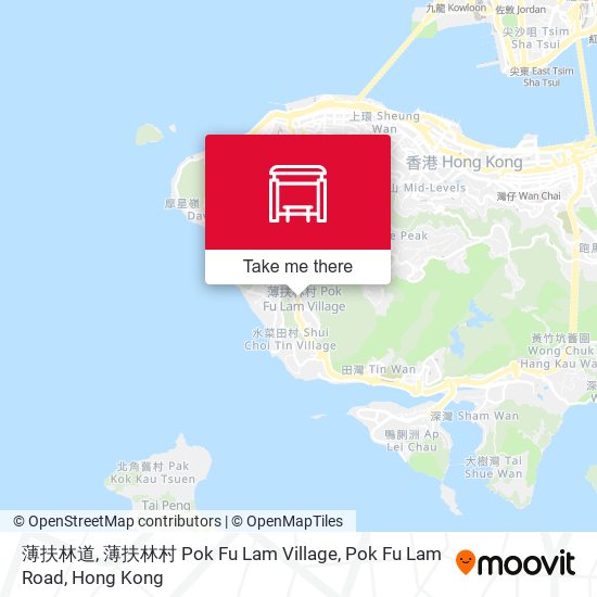 薄扶林道, 薄扶林村 Pok Fu Lam Village, Pok Fu Lam Road map