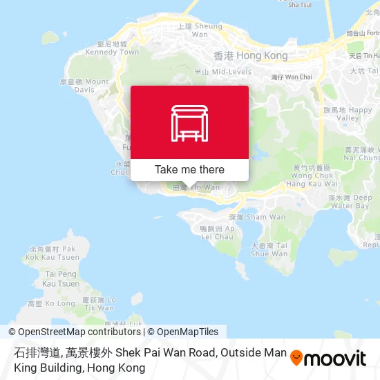 石排灣道, 萬景樓外 Shek Pai Wan Road, Outside Man King Building地圖