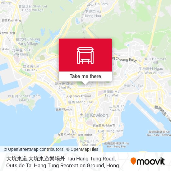 大坑東道,大坑東遊樂場外 Tau Hang Tung Road, Outside Tai Hang Tung Recreation Ground map