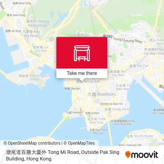 塘尾道百勝大廈外 Tong Mi Road, Outside Pak Sing Building map