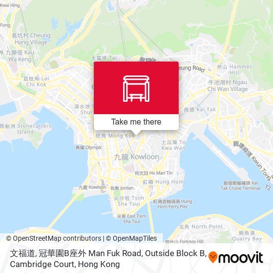 文福道, 冠華園B座外 Man Fuk Road, Outside Block B, Cambridge Court地圖