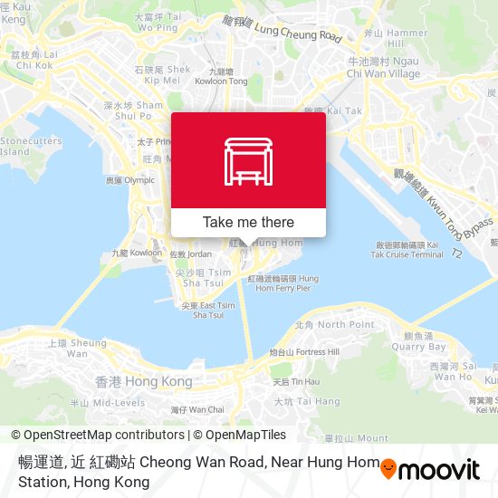 暢運道, 近 紅磡站 Cheong Wan Road, Near Hung Hom Station map