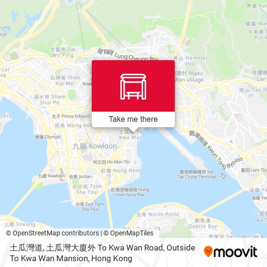 土瓜灣道, 土瓜灣大廈外 To Kwa Wan Road, Outside To Kwa Wan Mansion map