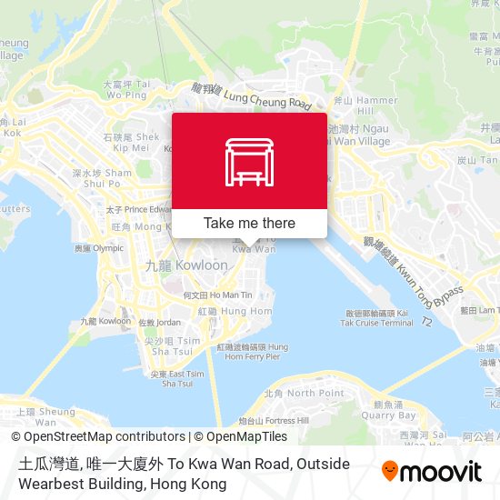 土瓜灣道, 唯一大廈外 To Kwa Wan Road, Outside Wearbest Building map