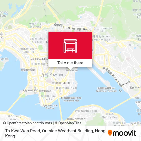 土瓜灣道, 唯一大廈外 To Kwa Wan Road, Outside Wearbest Building map