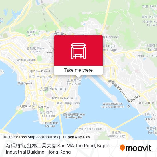 新碼頭街, 紅棉工業大廈 San MA Tau Road, Kapok Industrial Building map