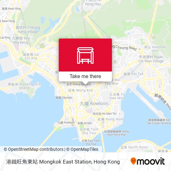 港鐵旺角東站 Mongkok East Station map