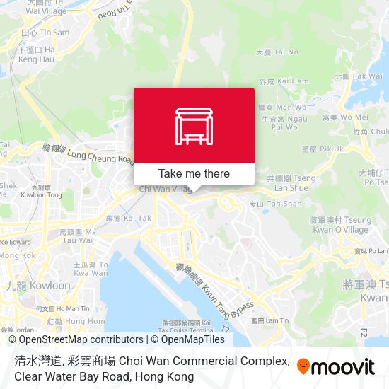 清水灣道, 彩雲商場 Choi Wan Commercial Complex, Clear Water Bay Road map