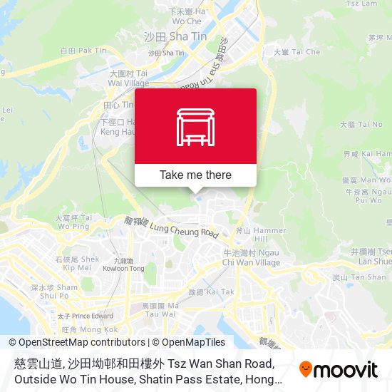 慈雲山道, 沙田坳邨和田樓外 Tsz Wan Shan Road, Outside Wo Tin House, Shatin Pass Estate map