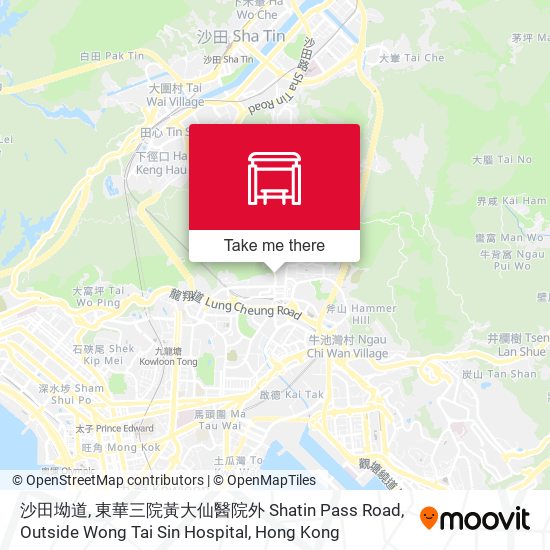沙田坳道, 東華三院黃大仙醫院外 Shatin Pass Road, Outside Wong Tai Sin Hospital map