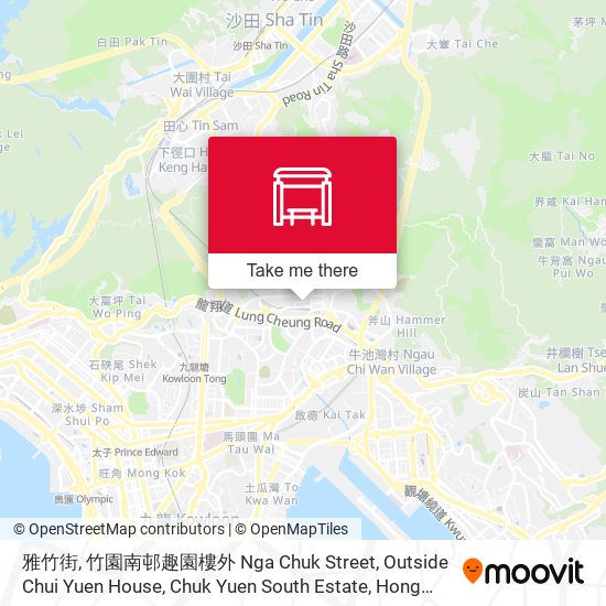 雅竹街, 竹園南邨趣園樓外 Nga Chuk Street, Outside Chui Yuen House, Chuk Yuen South Estate map