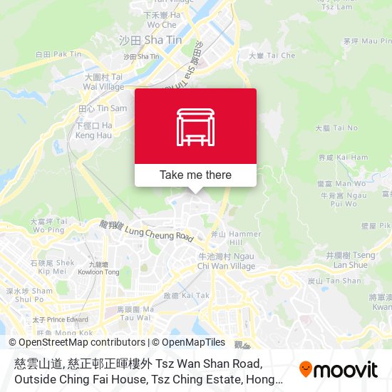 慈雲山道, 慈正邨正暉樓外 Tsz Wan Shan Road, Outside Ching Fai House, Tsz Ching Estate map