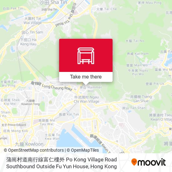 蒲崗村道南行線富仁樓外 Po Kong Village Road Southbound Outside Fu Yun House map