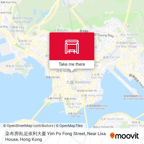 染布房街,近依利大廈 Yim Po Fong Street, Near Lisa House map