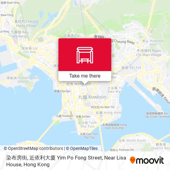 染布房街, 近依利大廈 Yim Po Fong Street, Near Lisa House map